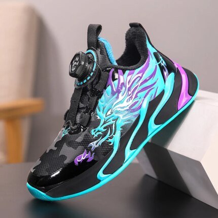 Fashion Children Shoes Boy Sneaker Luxury Warm Winter Leather Kids Sneaker Trainers School Casual Sports Boy Shoes 4 To 12 Years