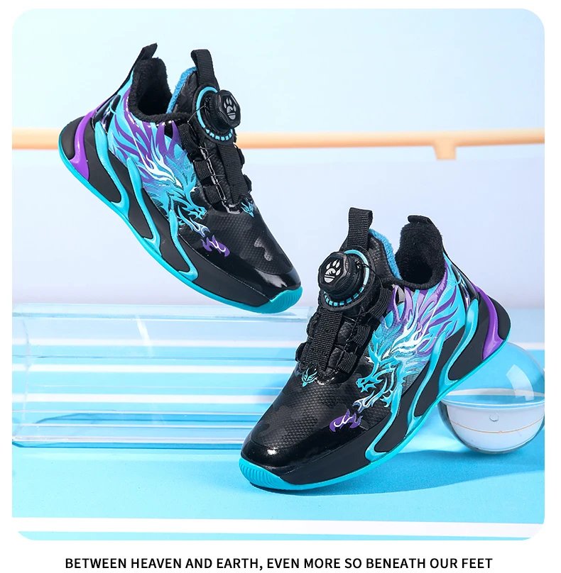 Fashion Children Shoes Boy Sneaker Luxury Warm Winter Leather Kids Sneaker Trainers School Casual Sports Boy Shoes 4 To 12 Years