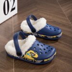 Winter Cotton Shoes for Children Warm Plush Clogs for Kids Outdoor Garden Shoes for Boys Girls Soft Comfortable Home Slippers - Image 2