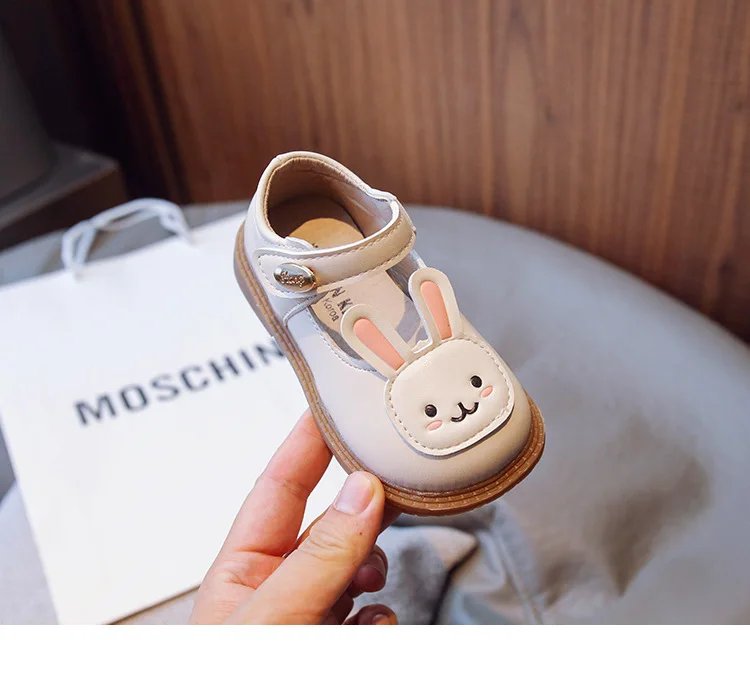 Spring Girl Leather Shoes Mary Jane Fashion Children Princess Shoes Cartoon Rabbit Kids Causal Versatile Single Shoes Non-slip