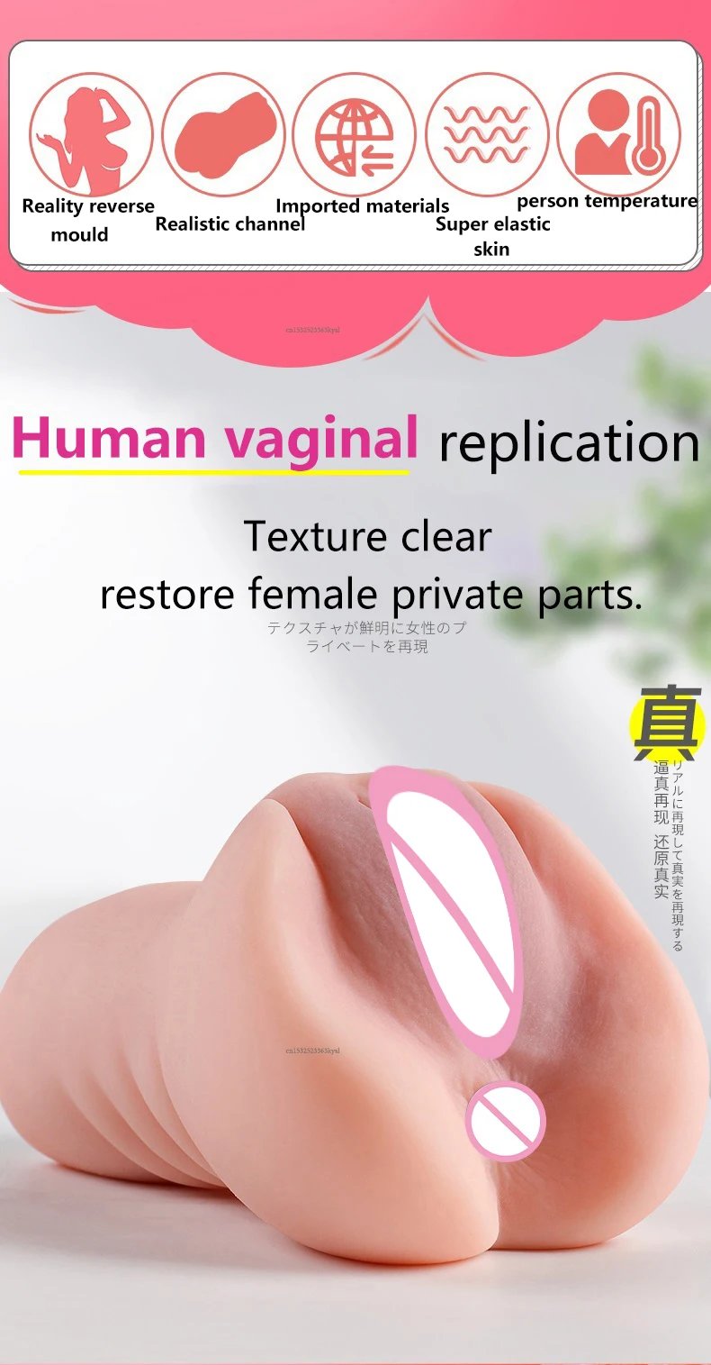 Sex Toys for Men Vagina Male Masturbators Cup Real Pussy Real Vagina Sextoys Silicone Adult Product 3D Realistic Masturbator