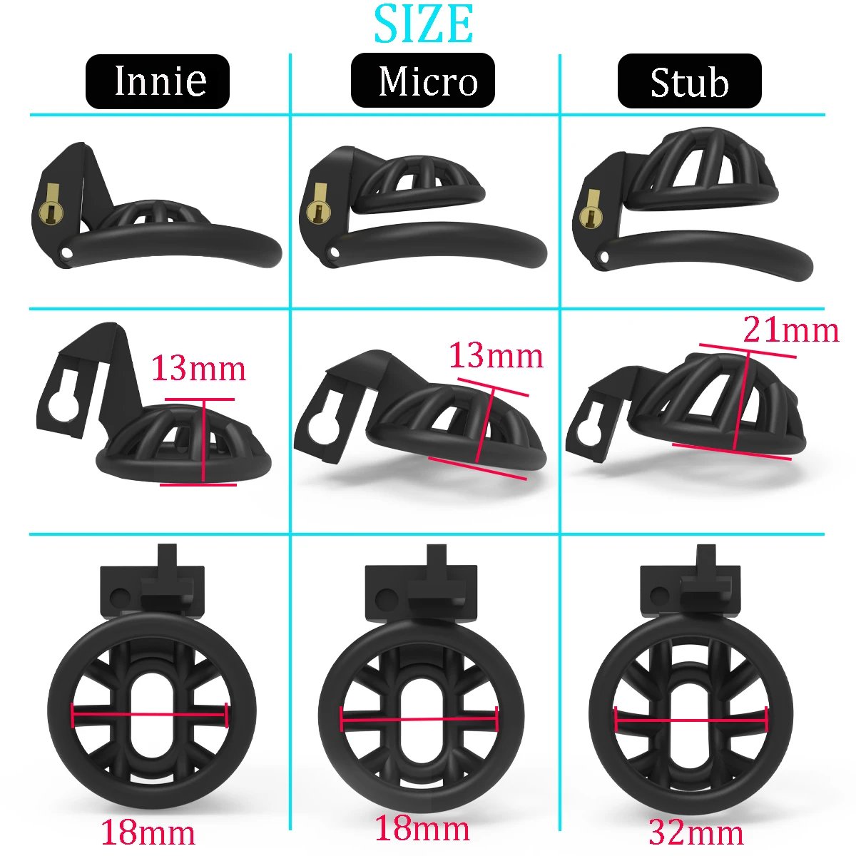 2023 Super Small Penis Ring Sissy Chastity  Cage,Locked In Lust Male Chastity Device With  Innievader Add-On