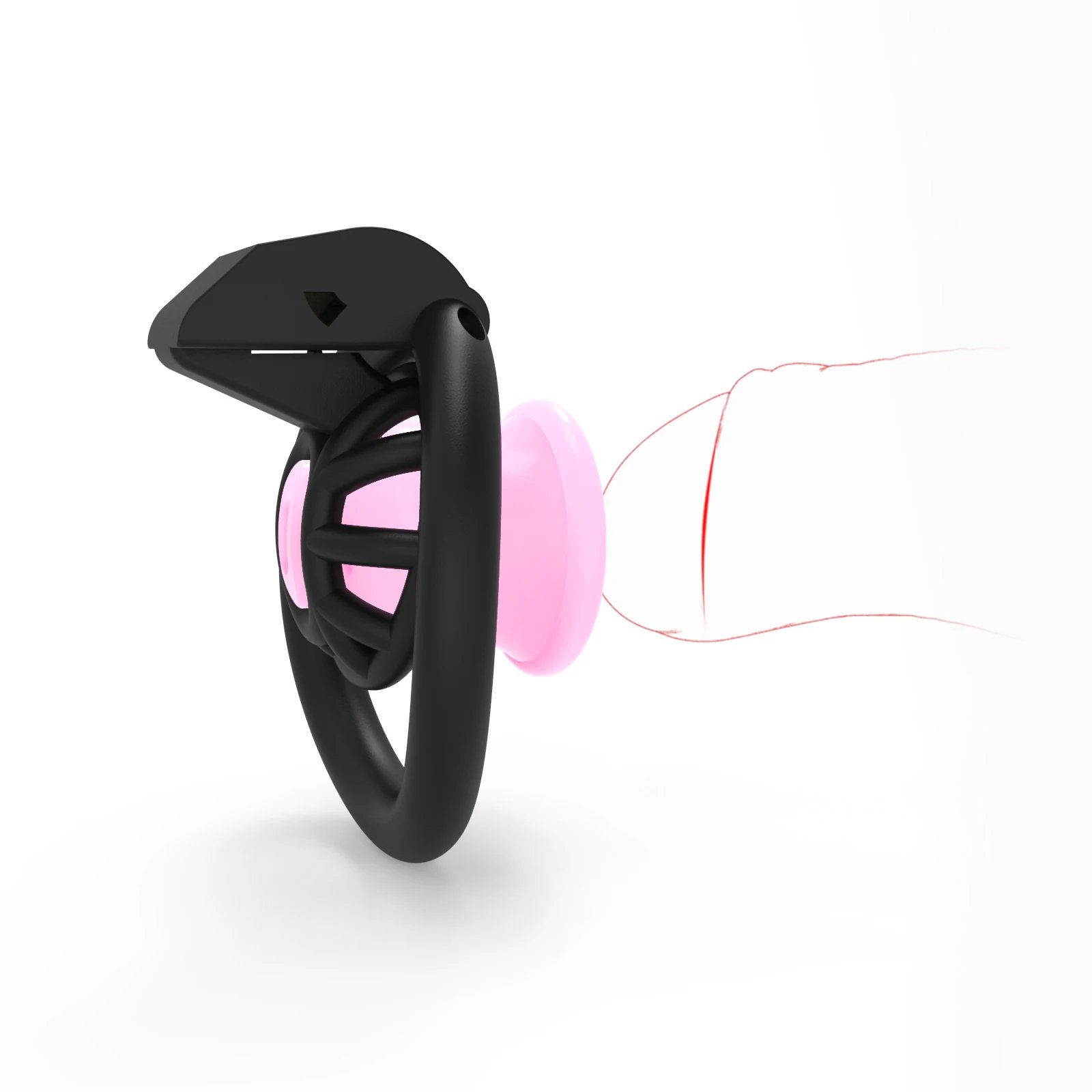 2023 Super Small Penis Ring Sissy Chastity  Cage,Locked In Lust Male Chastity Device With  Innievader Add-On