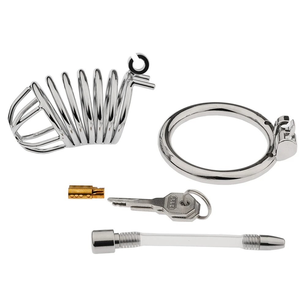 Big Metal Cock Cage CB Male Chastity Cage Sex Toys for Men Penis Ring Lock Wearable Chastity Lock Erotic Slave Bondage 18+