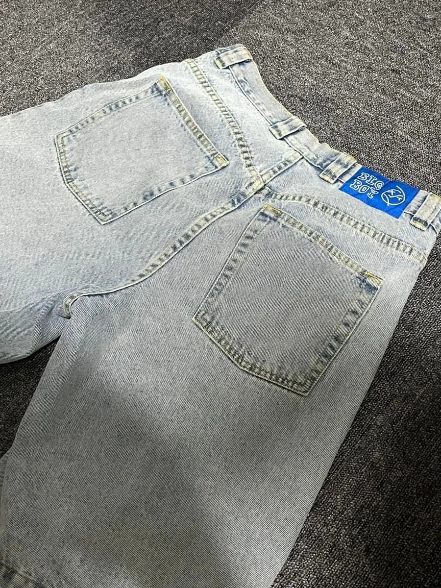 Streetwear Big Boy Shorts Y2K Harajuku Hip Hop Cartoon Pattern Embroidered Retro Blue Denim Short Men Women Fashion Casual Short Streetwear Big Boy Shorts Y2K Harajuku Hip Hop Cartoon Pattern Embroidered Retro Blue Denim Short Men Women Fashion Casual Short
