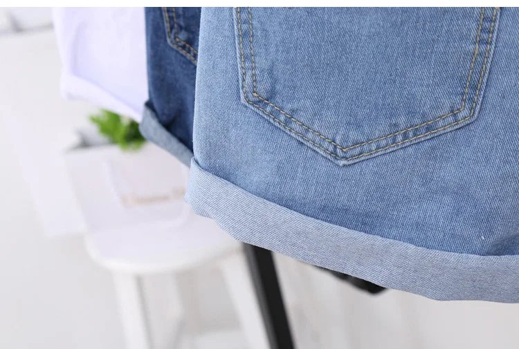 Summer Women Clothing High Waisted Short Jeans Cotton For Female Loose Leg Wide Pants Booty Shorts Denim 2024 New