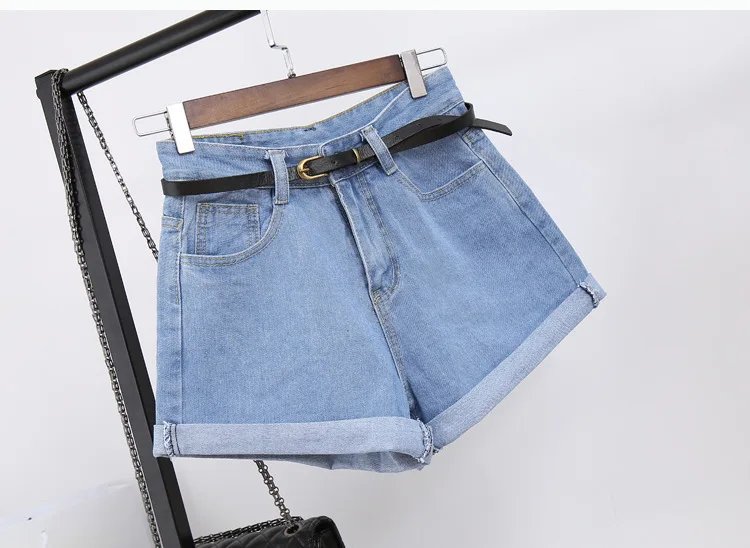 Summer Women Clothing High Waisted Short Jeans Cotton For Female Loose Leg Wide Pants Booty Shorts Denim 2024 New