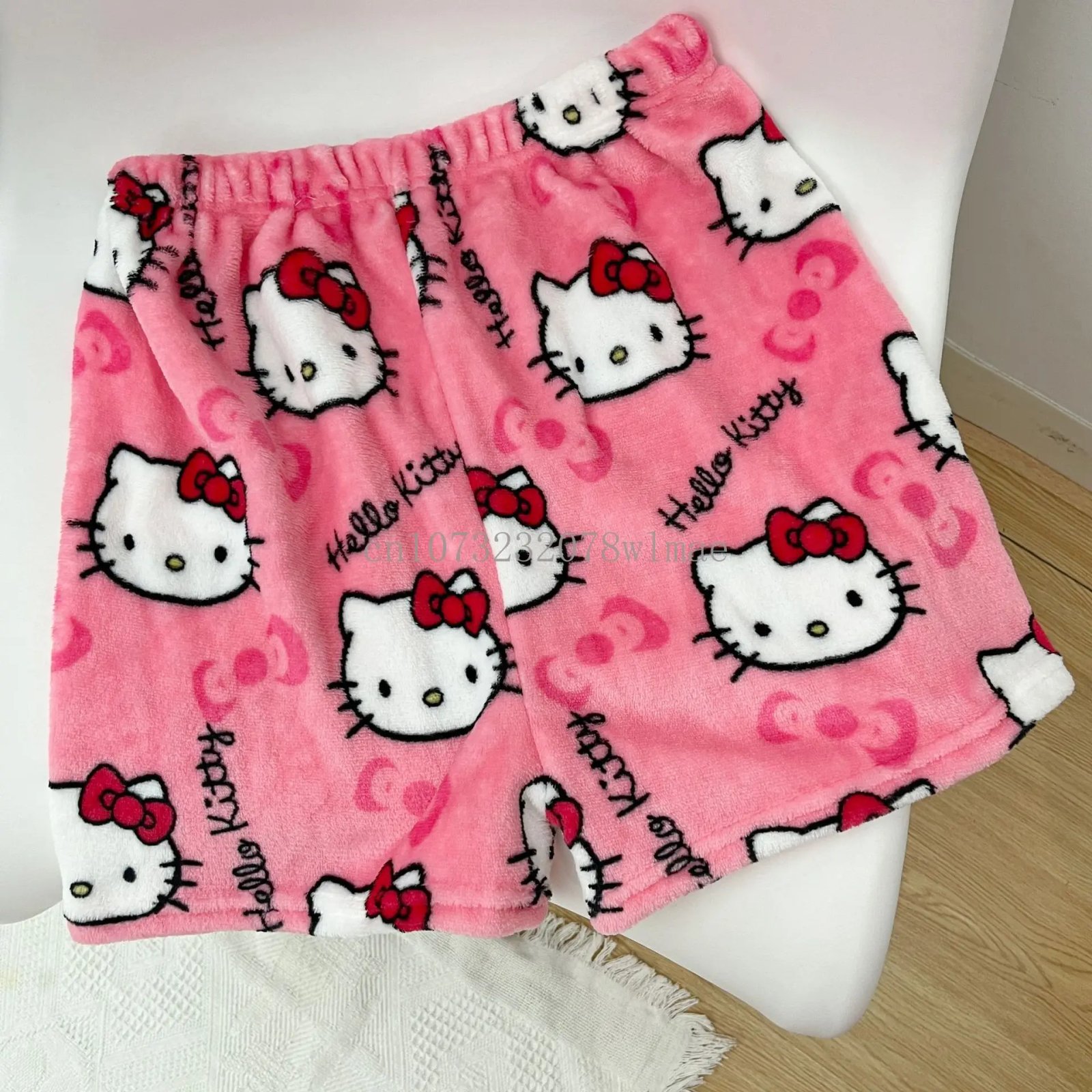 Women Y2k Flannel Pajamas Shorts Cartoon Hello Kitty Fashion Trousers Kawaii Short Pants Elastic Waist Button Casual Home Pants Women Y2k Flannel Pajamas Shorts Cartoon Hello Kitty Fashion Trousers Kawaii Short Pants Elastic Waist Button Casual Home Pants