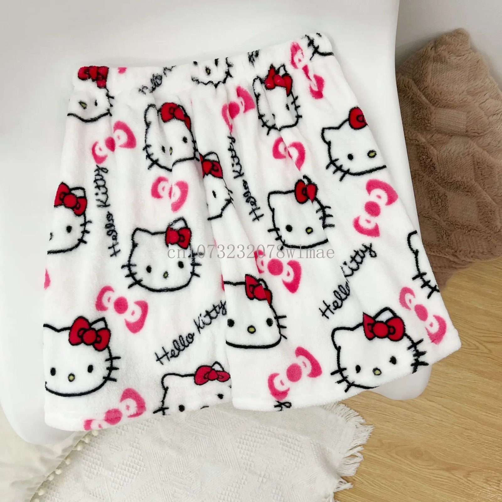 Women Y2k Flannel Pajamas Shorts Cartoon Hello Kitty Fashion Trousers Kawaii Short Pants Elastic Waist Button Casual Home Pants Women Y2k Flannel Pajamas Shorts Cartoon Hello Kitty Fashion Trousers Kawaii Short Pants Elastic Waist Button Casual Home Pants