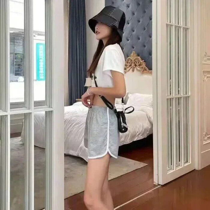 Summer New Shorts Women's Sports Shorts Casual Korean Edition Yoga Wide Legs Home Sleeping Pants High-waisted Slimming Shorts - Image 4