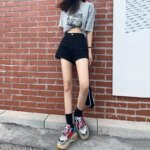 Wide Female Short Jeans Pants Korean Style Women's Denim Shorts With Waist Pocket Design XXL Elegant Low Price Youthful Kpop XL - Image 3