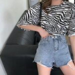 Wide New In Women's Denim Shorts Jorts Female Short Jeans Pants Kpop Designer Youthful for Summer Casual Korean Style Design Hot - Image 5