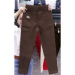 Fashion Simplicity Elastic High Waist Denim Harem Pants Women's Clothing Spring Summer Casual Solid Color All-match Trousers - Image 2