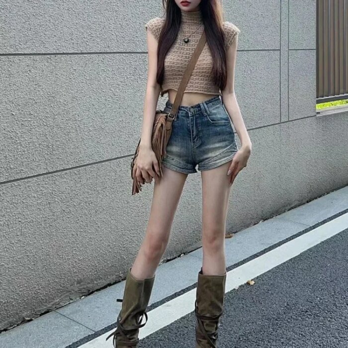 Female Short Jeans Pants Summer High Waist Women's Denim Shorts Jorts Outfits Cheap XL Comfy Offer Original Hot Elasticty Kpop - Image 3