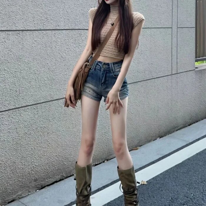 Female Short Jeans Pants Summer High Waist Women's Denim Shorts Jorts Outfits Cheap XL Comfy Offer Original Hot Elasticty Kpop - Image 2