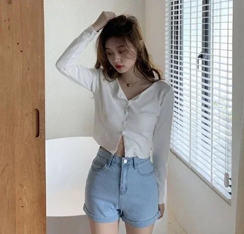 Short Jean Pants Woman Wide Elasticty New In Denim Shorts For Women Offer Original Hot Classic Cheap Low Price Stretchy Hot XXL