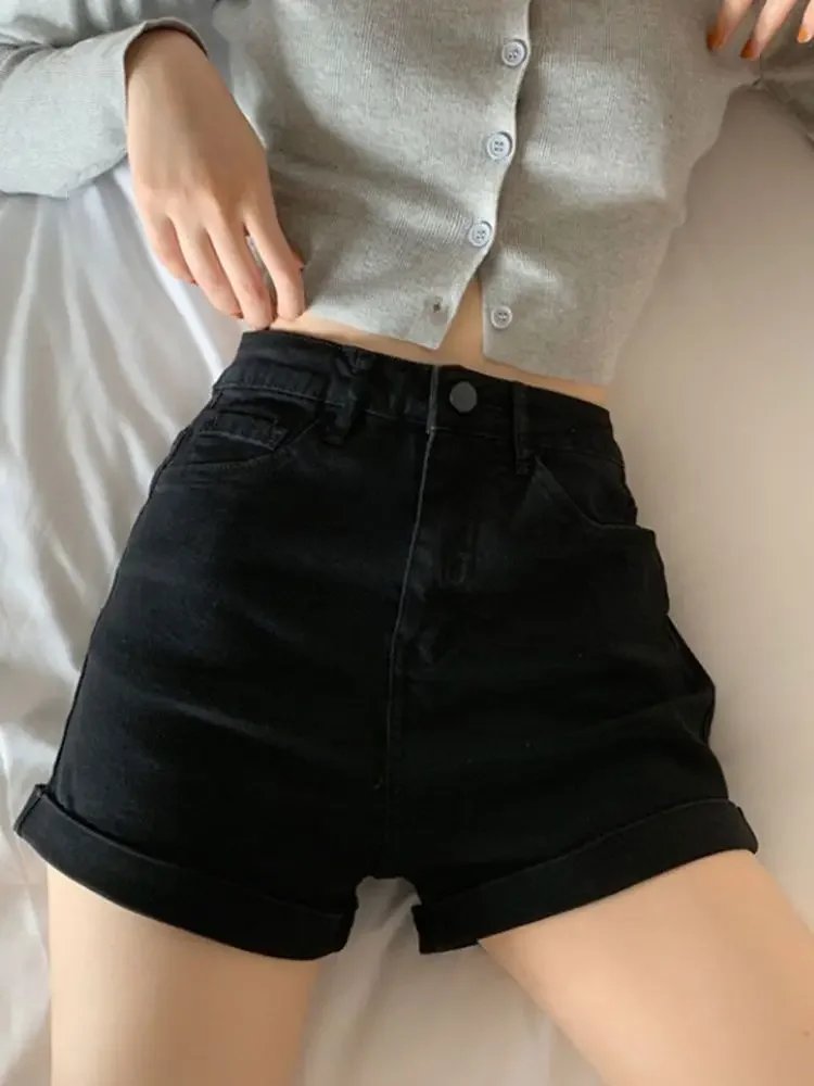 Short Jean Pants Woman Wide Elasticty New In Denim Shorts For Women Offer Original Hot Classic Cheap Low Price Stretchy Hot XXL
