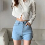 Short Jean Pants Woman Wide Elasticty New In Denim Shorts For Women Offer Original Hot Classic Cheap Low Price Stretchy Hot XXL - Image 2