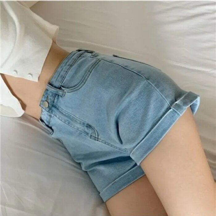 Short Jean Pants Woman Wide Elasticty New In Denim Shorts For Women Offer Original Hot Classic Cheap Low Price Stretchy Hot XXL - Image 5