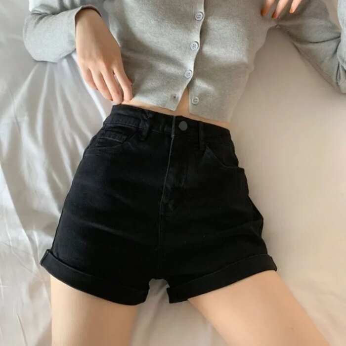 Short Jean Pants Woman Wide Elasticty New In Denim Shorts For Women Offer Original Hot Classic Cheap Low Price Stretchy Hot XXL - Image 6