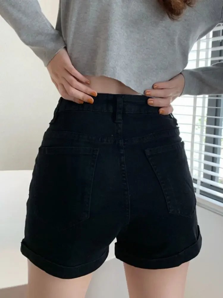 Short Jean Pants Woman Wide Elasticty New In Denim Shorts For Women Offer Original Hot Classic Cheap Low Price Stretchy Hot XXL