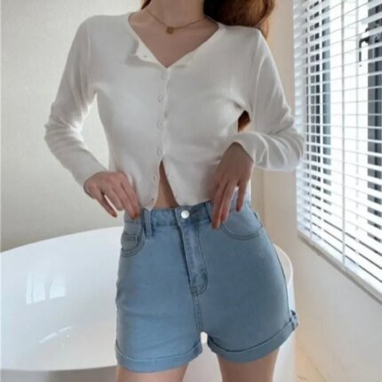 Short Jean Pants Woman Wide Elasticty New In Denim Shorts For Women Offer Original Hot Classic Cheap Low Price Stretchy Hot XXL