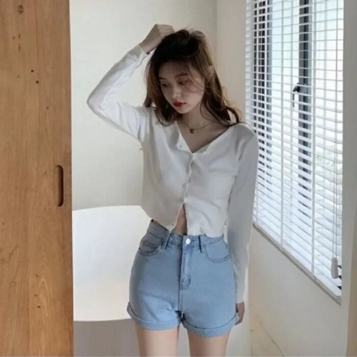 Short Jean Pants Woman Wide Elasticty New In Denim Shorts For Women Offer Original Hot Classic Cheap Low Price Stretchy Hot XXL - Image 4