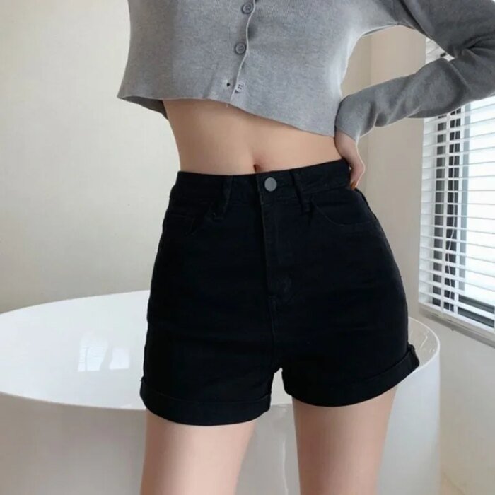 Short Jean Pants Woman Wide Elasticty New In Denim Shorts For Women Offer Original Hot Classic Cheap Low Price Stretchy Hot XXL - Image 3