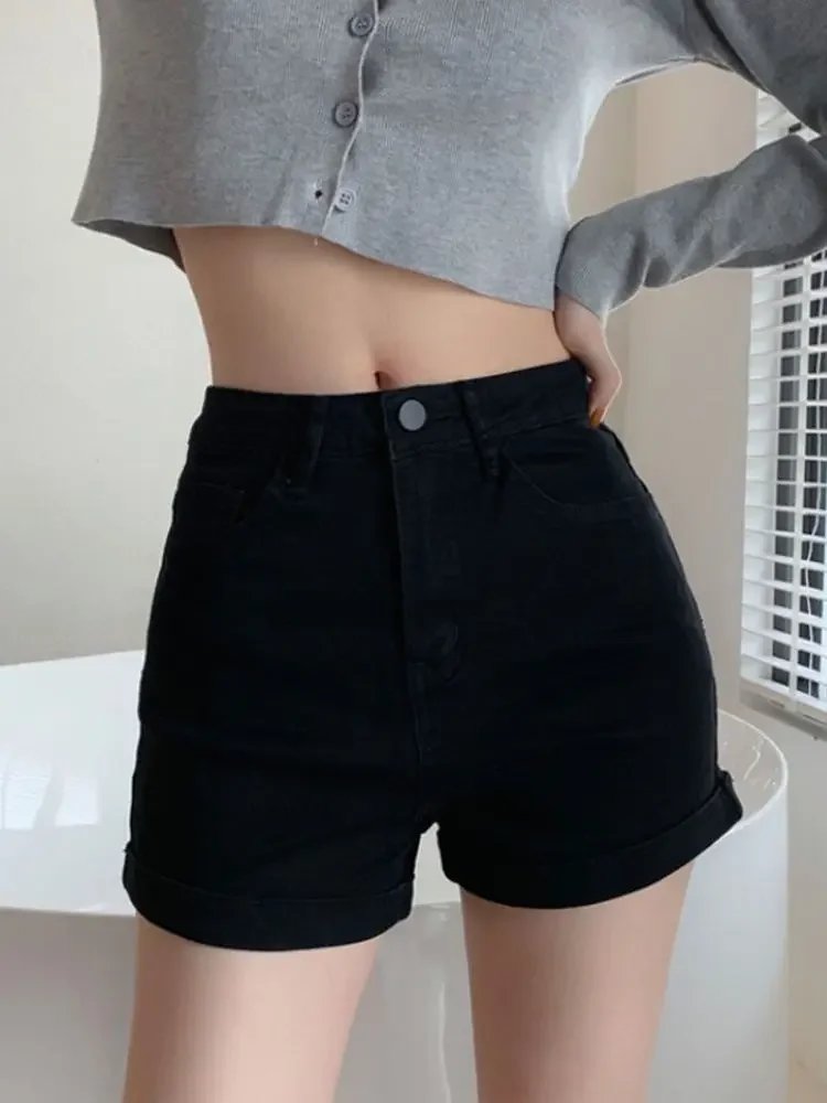 Short Jean Pants Woman Wide Elasticty New In Denim Shorts For Women Offer Original Hot Classic Cheap Low Price Stretchy Hot XXL