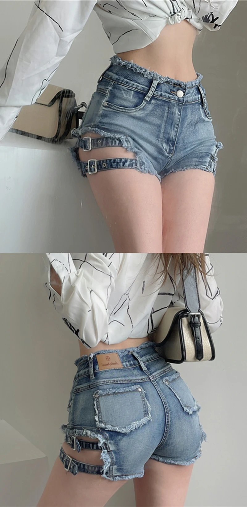MEXZT Y2K Denim Shorts Women Sexy Hollow Out Short Jeans Streetwear Korean Fashion High Waist Slim All Match Short Hot Pants New MEXZT Y2K Denim Shorts Women Sexy Hollow Out Short Jeans Streetwear Korean Fashion High Waist Slim All Match Short Hot Pants New