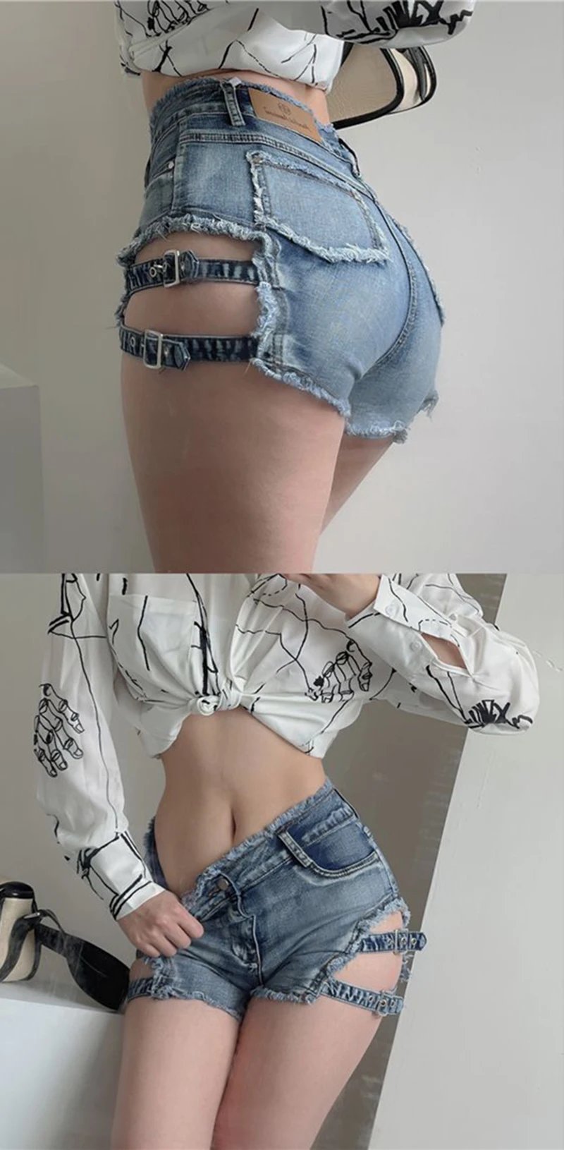 MEXZT Y2K Denim Shorts Women Sexy Hollow Out Short Jeans Streetwear Korean Fashion High Waist Slim All Match Short Hot Pants New MEXZT Y2K Denim Shorts Women Sexy Hollow Out Short Jeans Streetwear Korean Fashion High Waist Slim All Match Short Hot Pants New