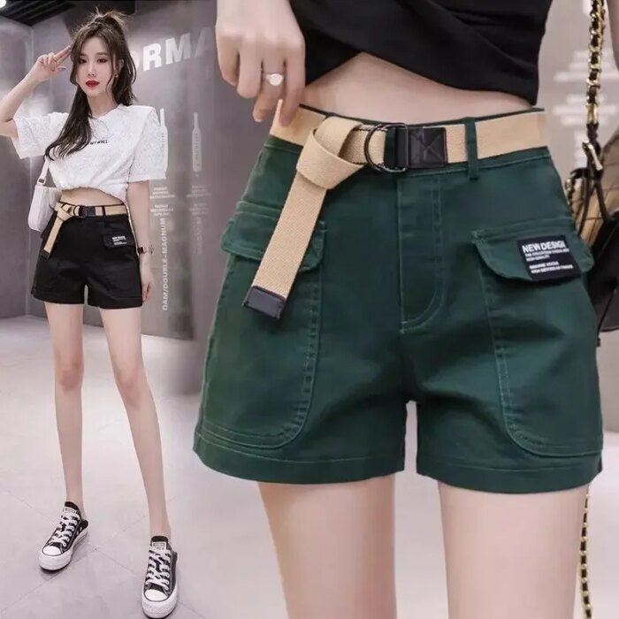 Fashion Shorts for Women Elegant Wide Short Pants Woman Aesthetic Y2k Harajuku XXL Youthful Cheap Outdoor Stretchy Korean Style - Image 2