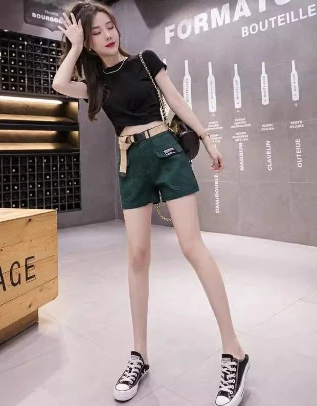 Fashion Shorts for Women Elegant Wide Short Pants Woman Aesthetic Y2k Harajuku XXL Youthful Cheap Outdoor Stretchy Korean Style