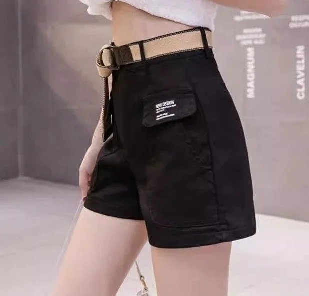 Fashion Shorts for Women Elegant Wide Short Pants Woman Aesthetic Y2k Harajuku XXL Youthful Cheap Outdoor Stretchy Korean Style
