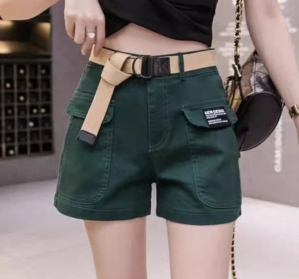 Fashion Shorts for Women Elegant Wide Short Pants Woman Aesthetic Y2k Harajuku XXL Youthful Cheap Outdoor Stretchy Korean Style