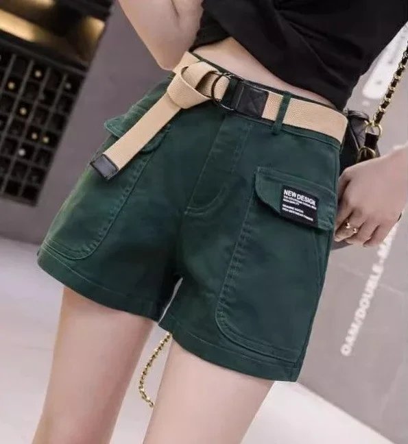 Fashion Shorts for Women Elegant Wide Short Pants Woman Aesthetic Y2k Harajuku XXL Youthful Cheap Outdoor Stretchy Korean Style