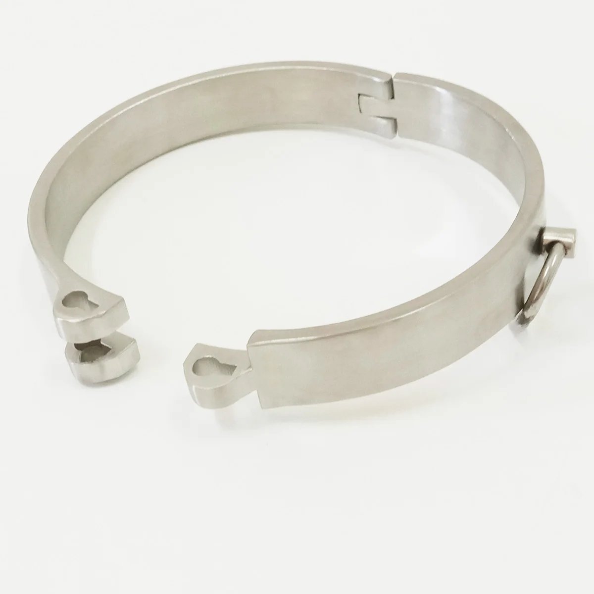 Stainless Steel Metal Neck Collar Handcuffs Ankle Cuffs Slave BDSM Bondage Set Detachable Metal Wrist Cuffs Foot Cuff Sexy Toys