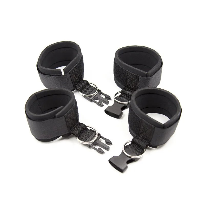 Adult Games Adjustable Erotic Handcuffs And Blindfold Sex Toys For Women Couple Collar Erotic Bdsm Bondage Set Chastity Sex Shop