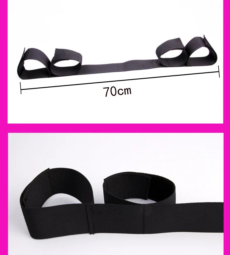 Adult Games Adjustable Erotic Handcuffs And Blindfold Sex Toys For Women Couple Collar Erotic Bdsm Bondage Set Chastity Sex Shop