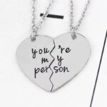 2Pcs You're My Person Necklace for Women Men Fashion Heart Shaped Stitching Choker Friendship Best Friends Valentine's Day Gift - Image 6