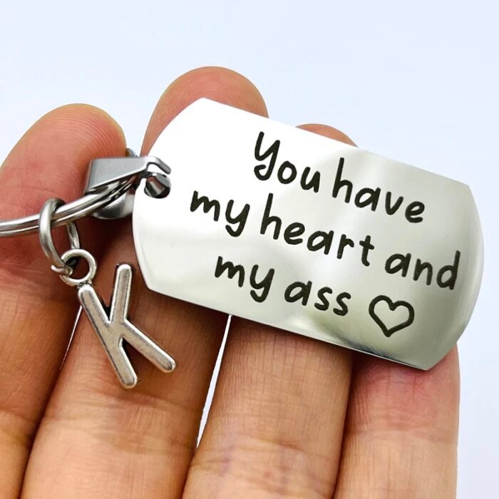 Funny Keychain You Have My Heart Personalized Valentine's Day Gift for Boyfriend Couple Keyring Gift for Girlfriend Naughty Gift - Image 4