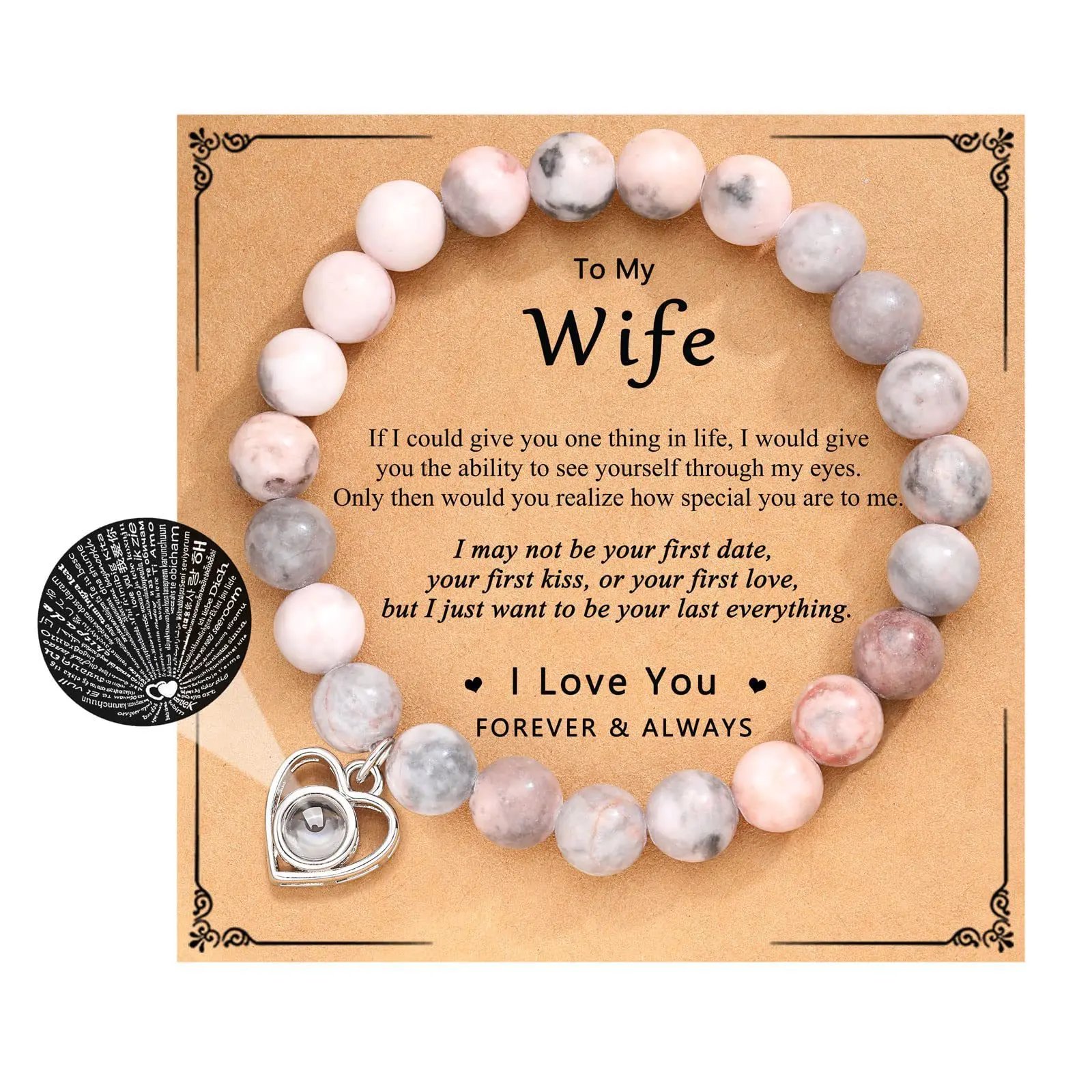 I Love You 100 Language Bracelet Couples Gifts for Girlfriend, My Love, Soulmate, Anniversary Valentines Day Birthday Bracelets I Love You 100 Language Bracelet Couples Gifts for Girlfriend, My Love, Soulmate, Anniversary Valentines Day Birthday Bracelets
