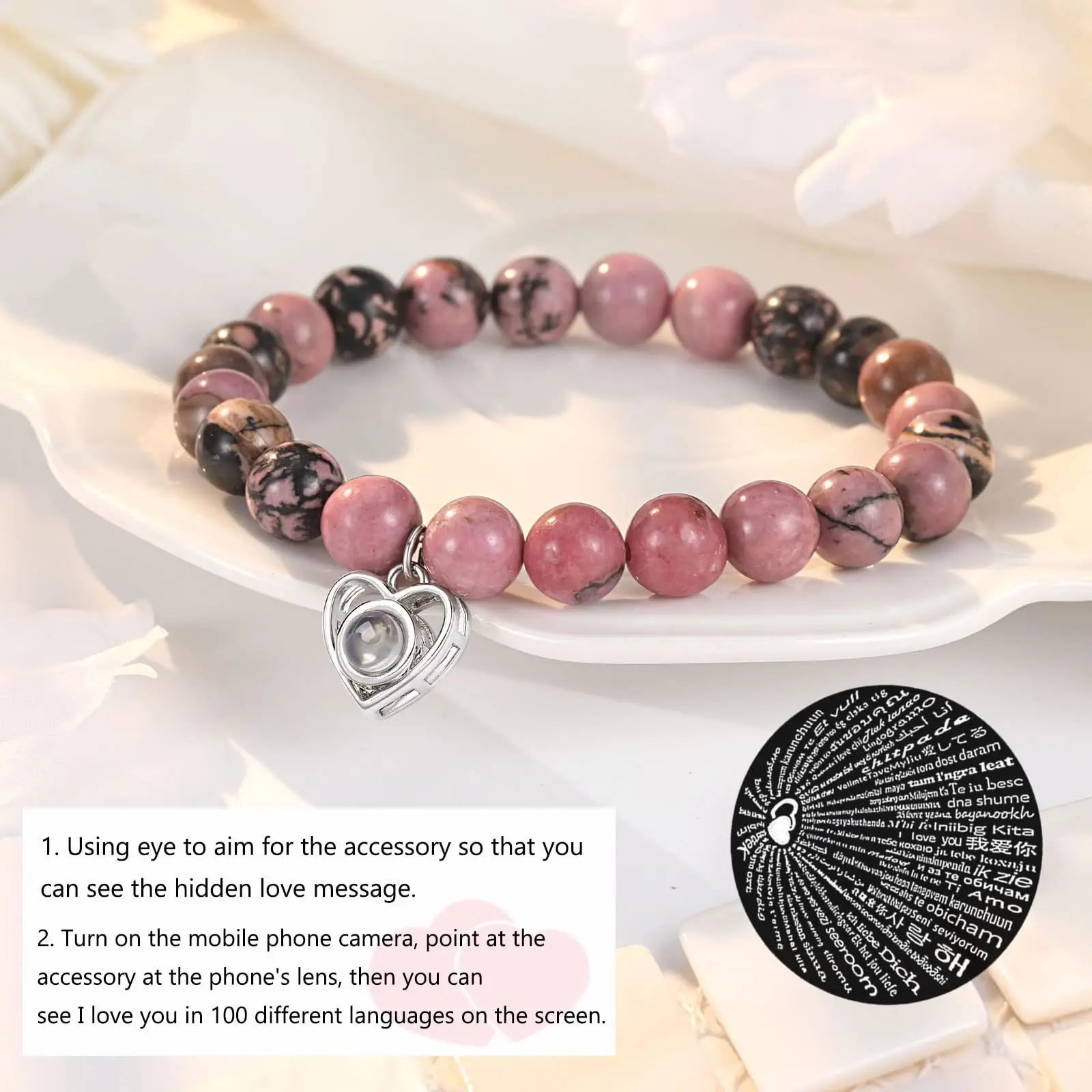 I Love You 100 Language Bracelet Couples Gifts for Girlfriend, My Love, Soulmate, Anniversary Valentines Day Birthday Bracelets I Love You 100 Language Bracelet Couples Gifts for Girlfriend, My Love, Soulmate, Anniversary Valentines Day Birthday Bracelets