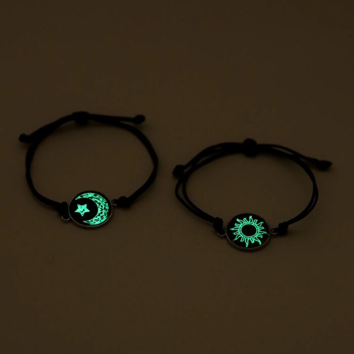 Romantic Luminous Sun Moon Couple Bracelets for Women Men Handmade Braided Rope Matching Bracelet Valentine's Day Jewelry Gifts - Image 5