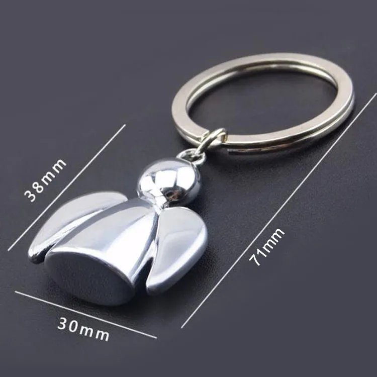 Hot Angel Couple Key chain Men New Gift Car Key Ring Women Angel Metal Keychain lovers group Patry Jewelry key holder