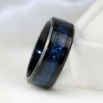 Charm Couple Ring Men's Stainless Steel Celtic Dragon Ring Blue Zircon Women's Ring Sets Valentine's Day Wedding Band Jewelry - Image 5