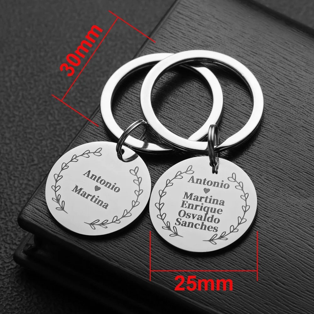 Personalized Keychain Customized Name Father's Mother's Day Daddy Papa Mom Key Chains Rings For Car Pendant Love Gifts P026S