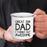 Dad Nutritional Facts Coffee Mug Enamel Cup for Papa Daddy Stepdad Father’s Day Gift Best Dad Ever Cups Dad Gifts From Kids - Image 4