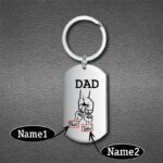 Personalized Custom Dad Keyring with Kids Name Family Keychain for Father Stainless Steel Papa Key Rings Father's Day Gift 2024 - Image 4