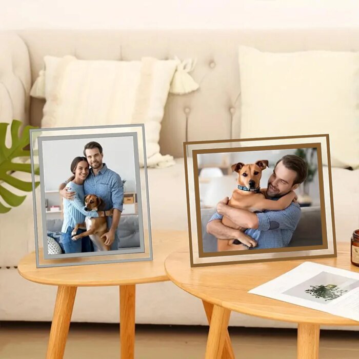 Personalized glass photo frames, custom photo frame ornaments, simple holiday gifts indoors, commemorate precious memories - Image 6